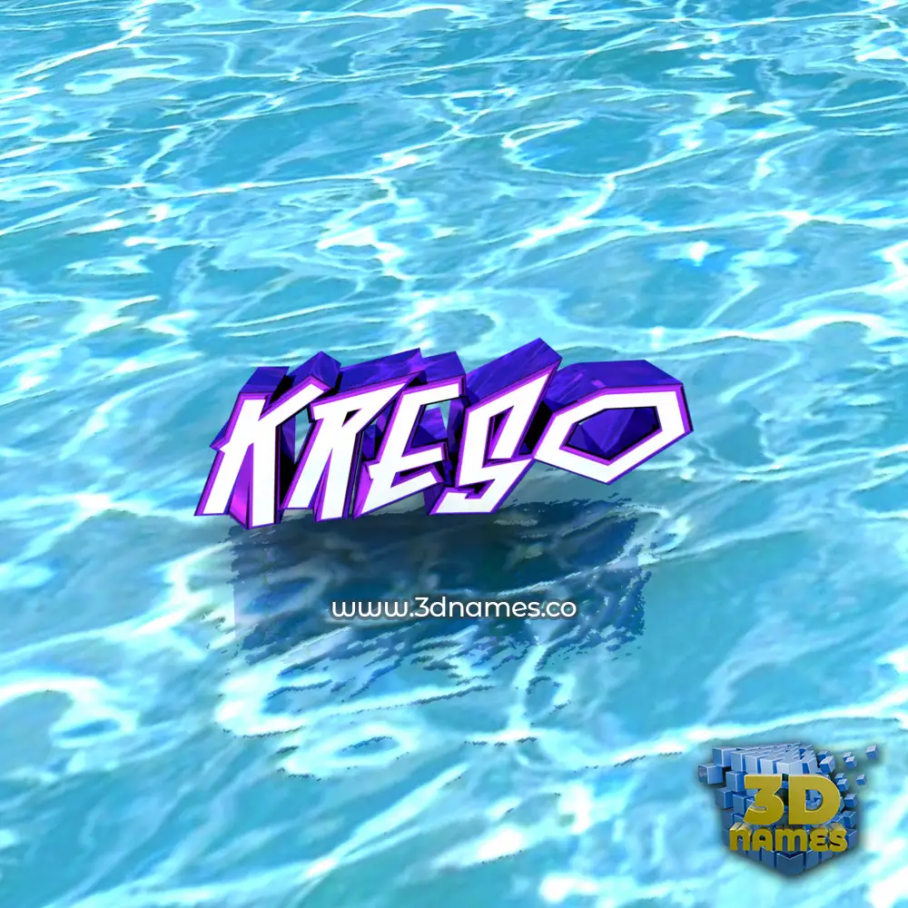 kreso in Water style - 3D name wallpaper