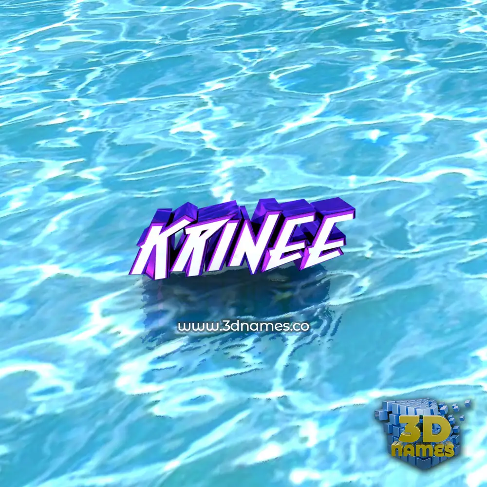 krinee in Water style - 3D name wallpaper