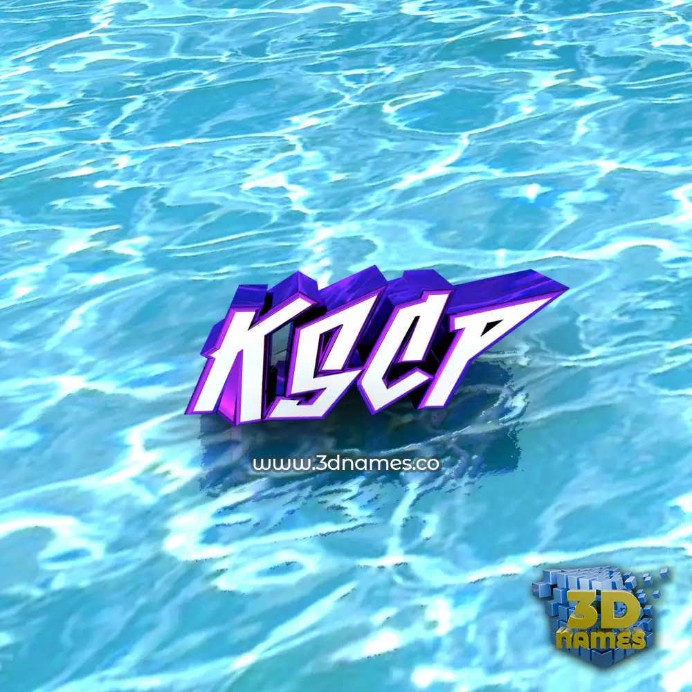 kscp in Water style - 3D name wallpaper