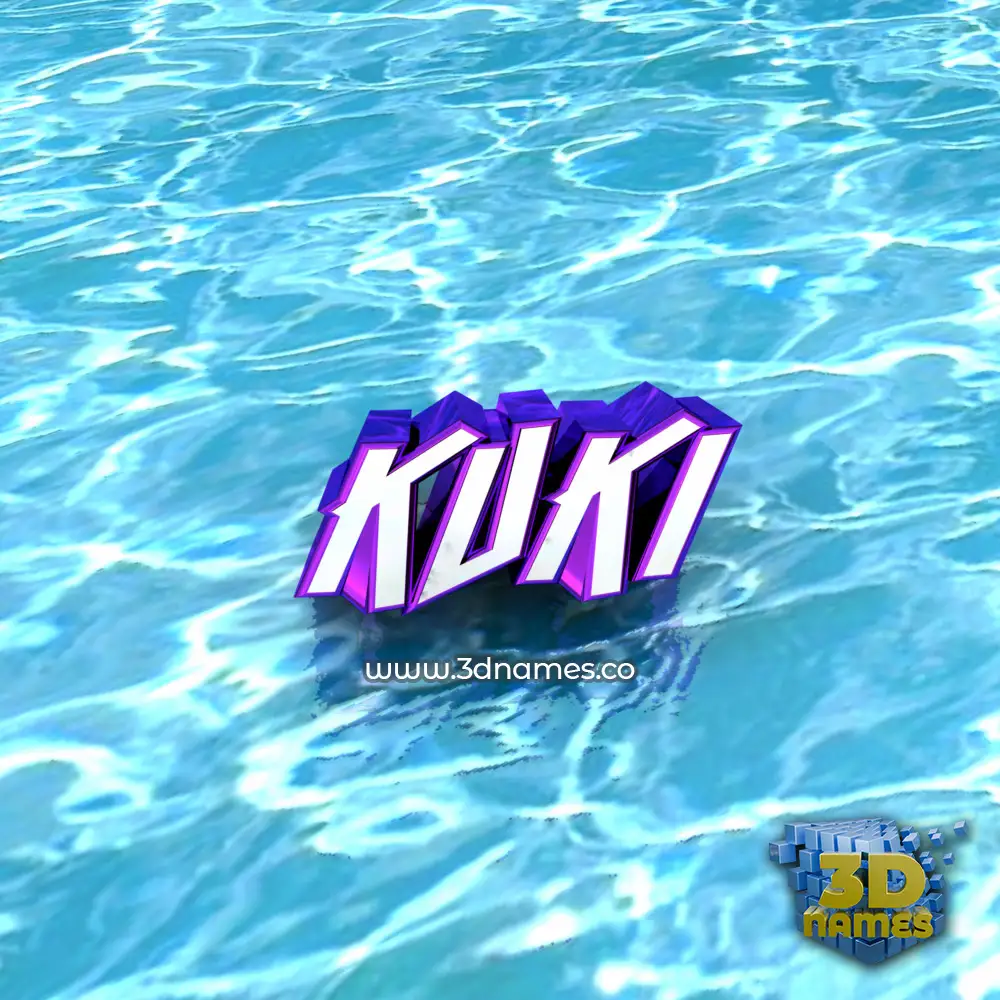 kuki in Water style - 3D name wallpaper