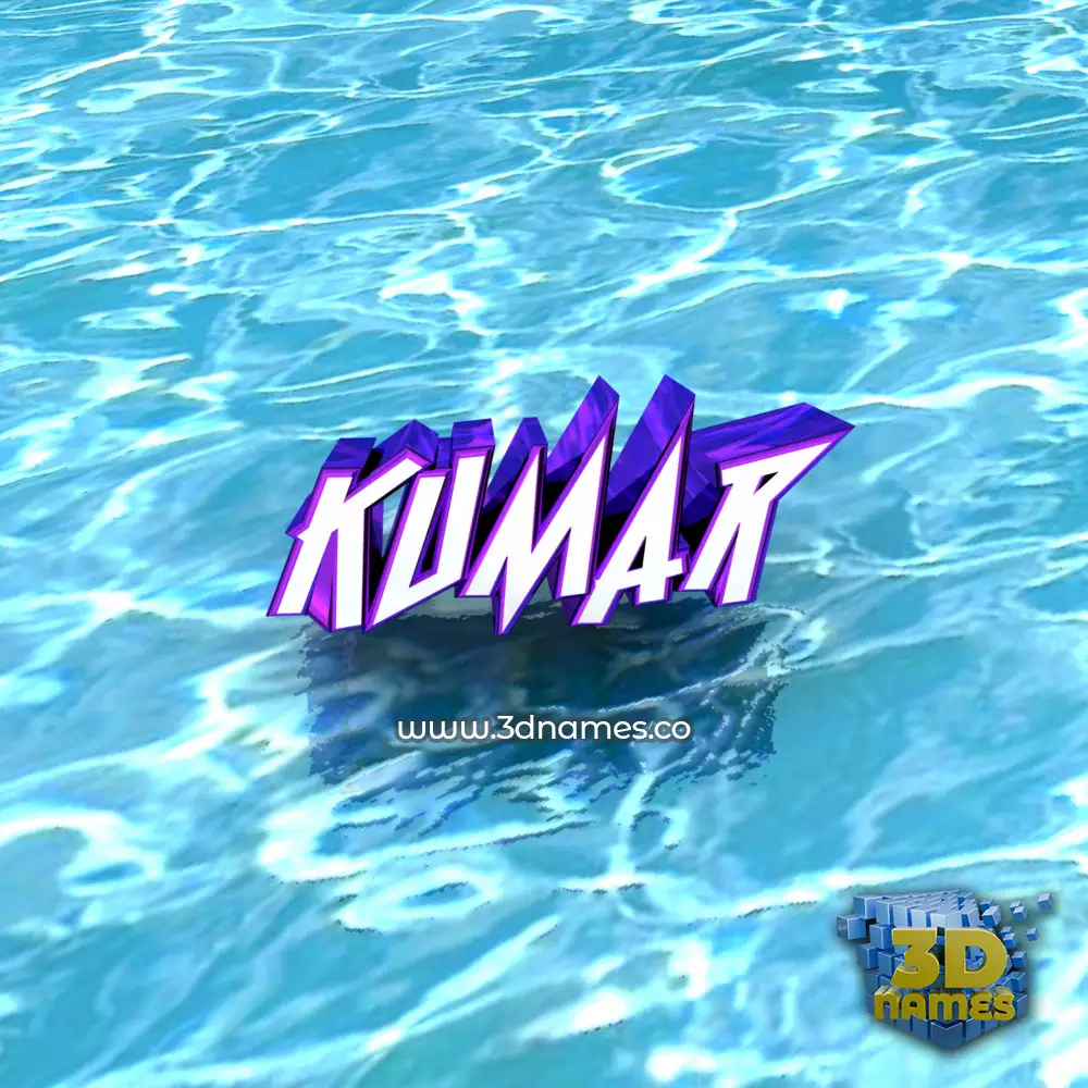kumar in Water style - 3D name wallpaper