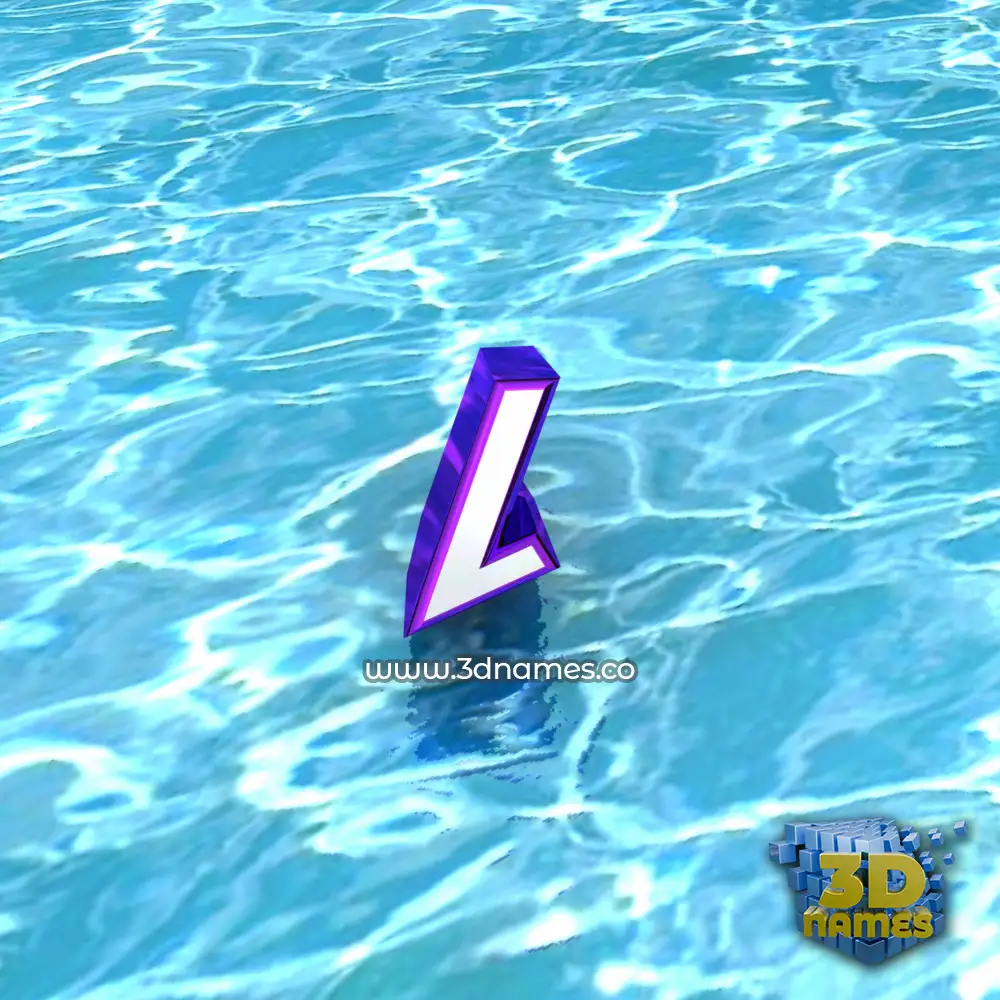 l in Water style - 3D name wallpaper