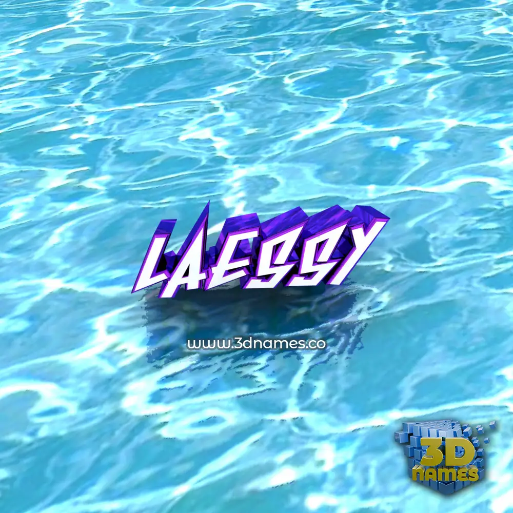 laessy in Water style - 3D name wallpaper
