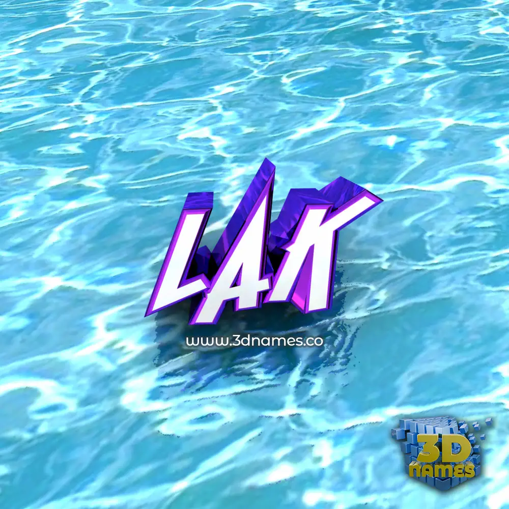 lak in Water style - 3D name wallpaper