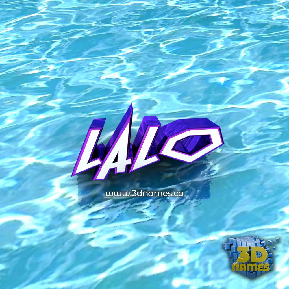 lalo in Water style - 3D name wallpaper