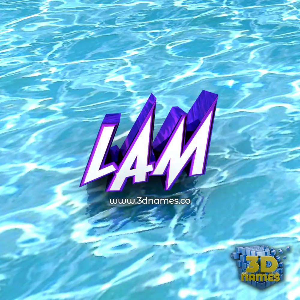 lam in Water style - 3D name wallpaper