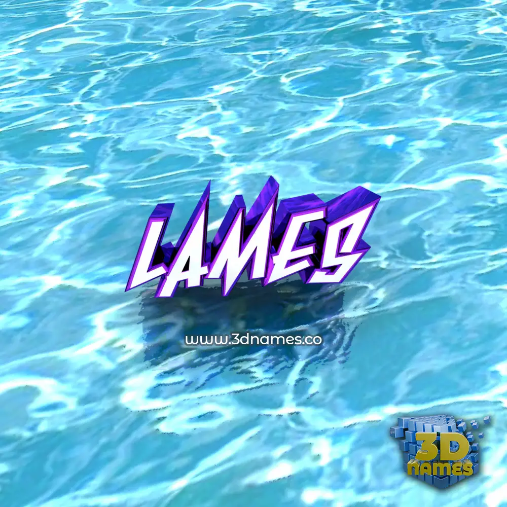 lames in Water style - 3D name wallpaper