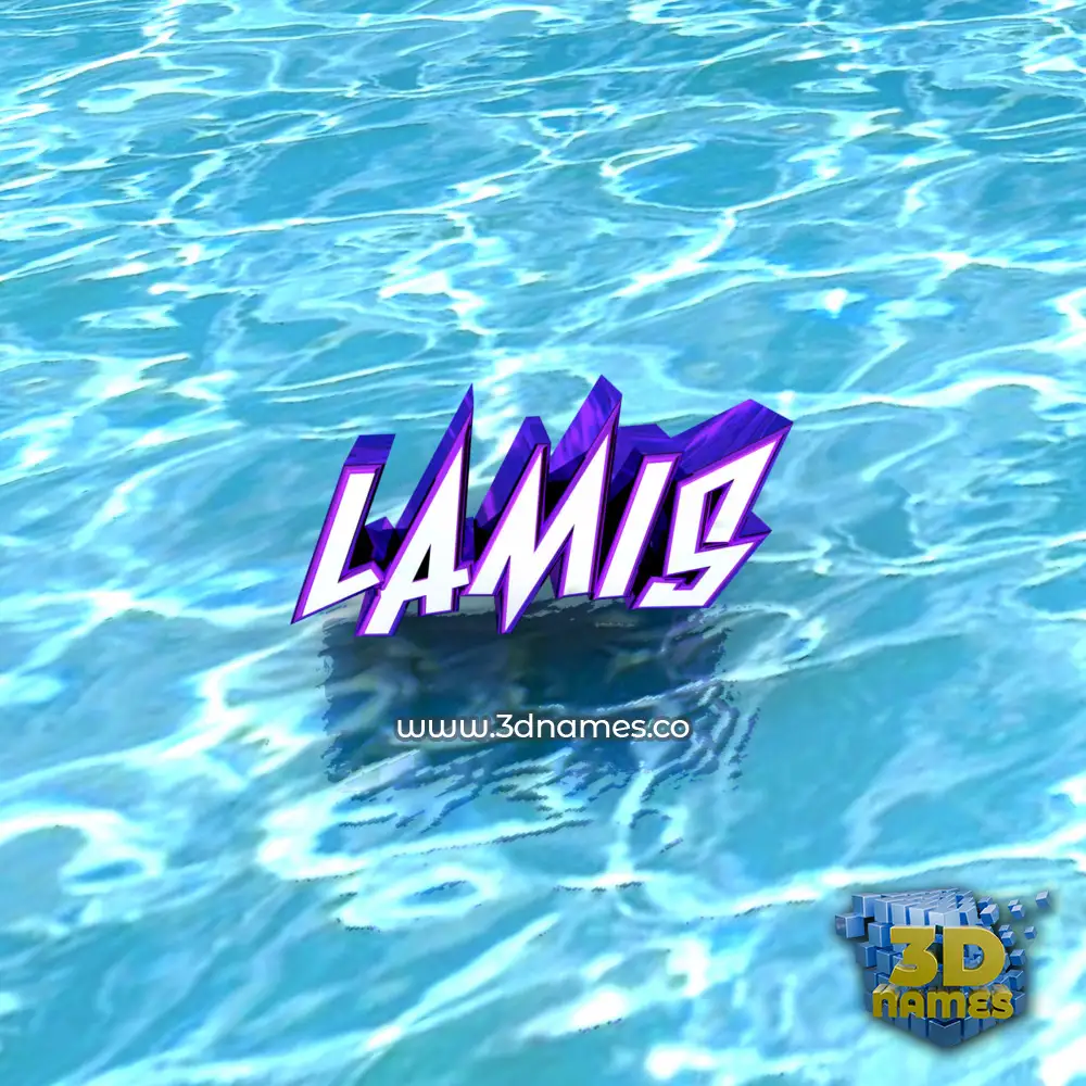lamis in Water style - 3D name wallpaper