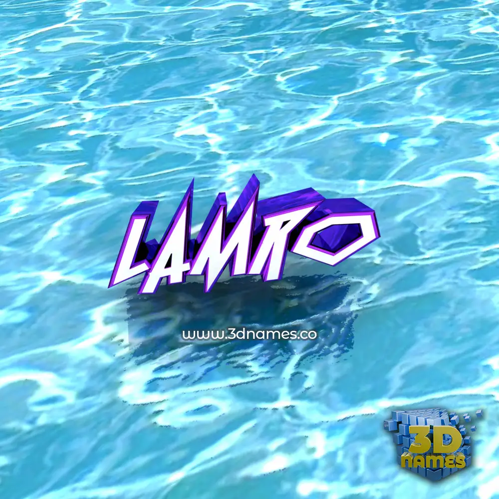 lamro in Water style - 3D name wallpaper