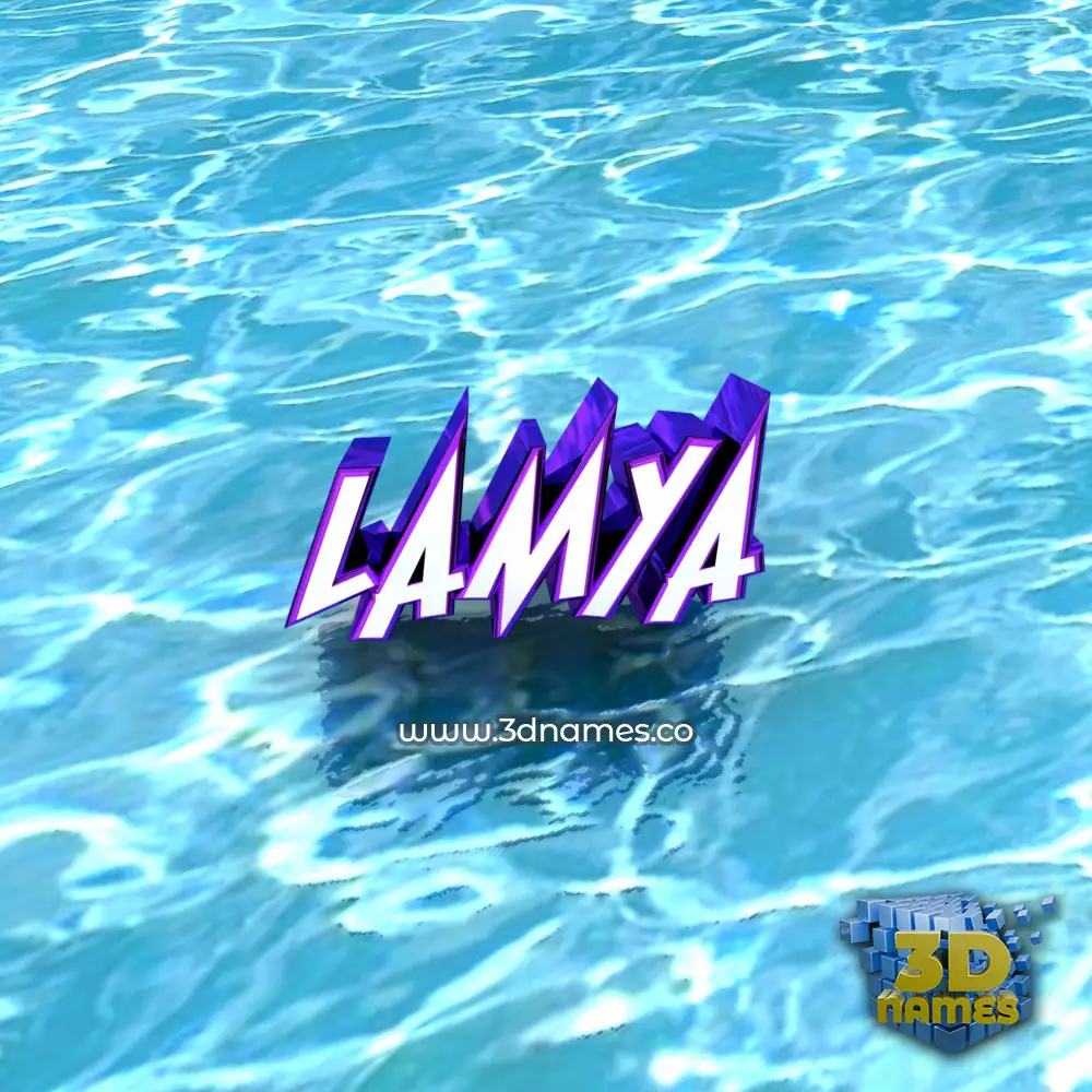 lamya in Water style - 3D name wallpaper