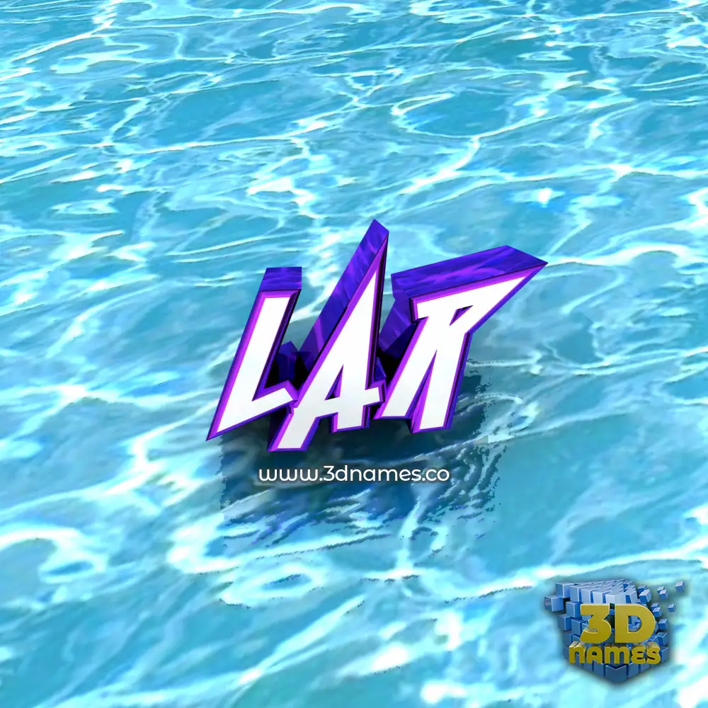lar in Water style - 3D name wallpaper