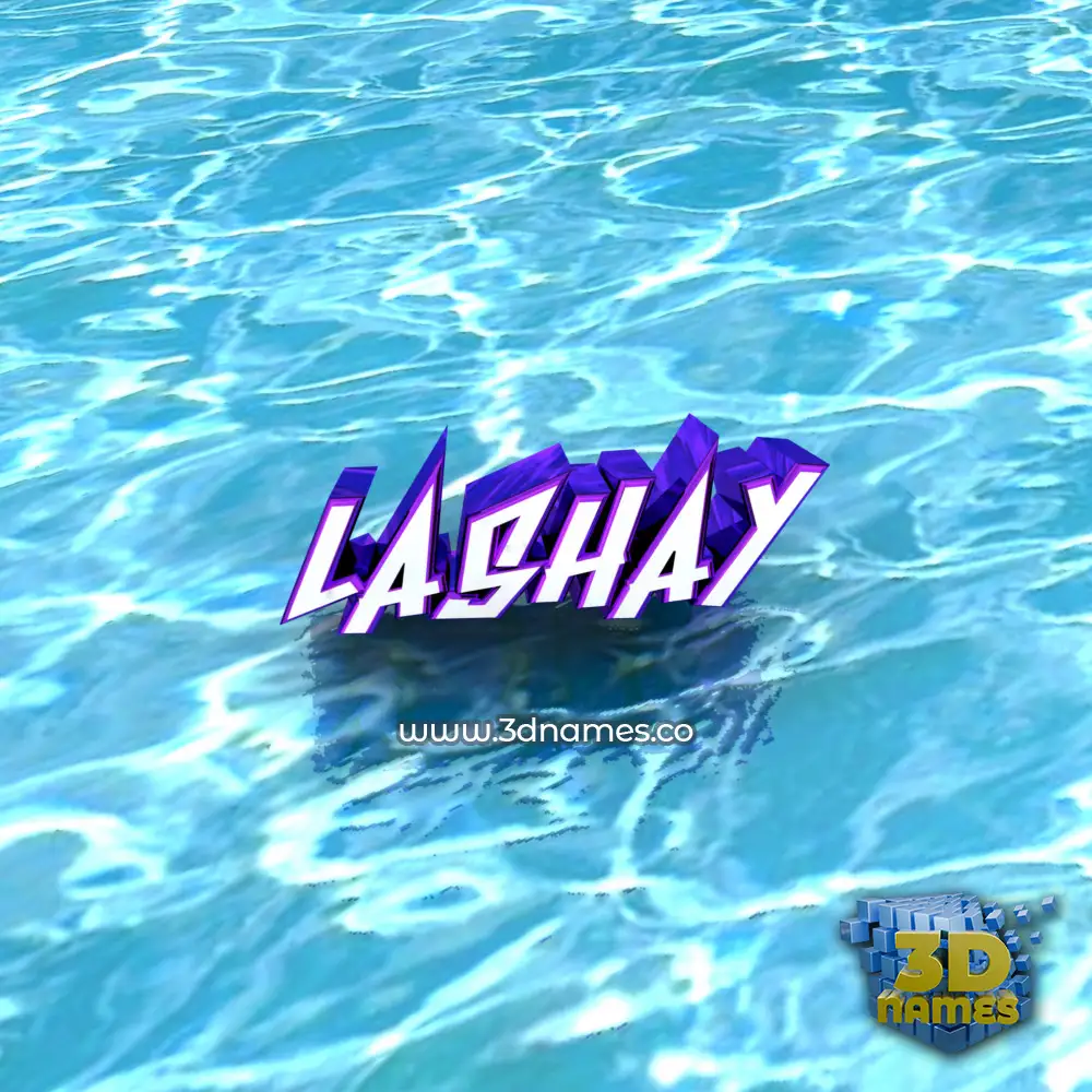 lashay in Water style - 3D name wallpaper