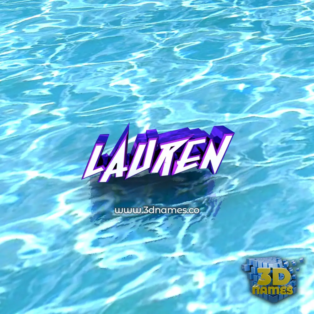 lauren in Water style - 3D name wallpaper