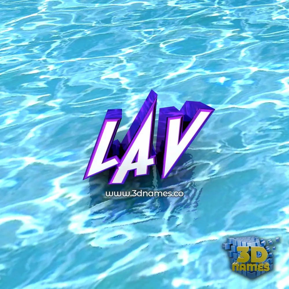 lav in Water style - 3D name wallpaper