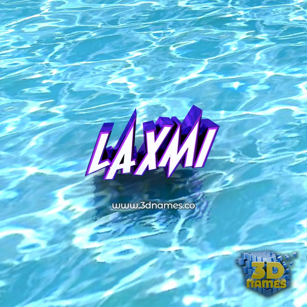 laxmi in Water style - 3D name wallpaper