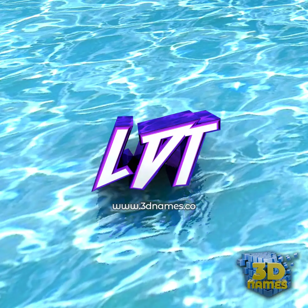 ldt in Water style - 3D name wallpaper