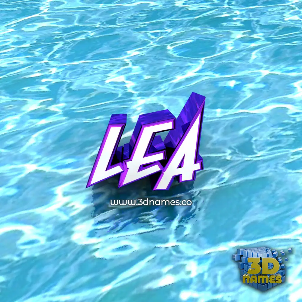 lea in Water style - 3D name wallpaper