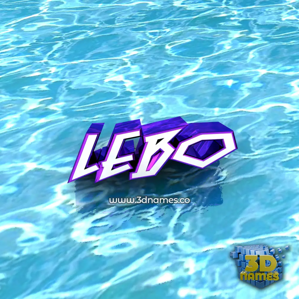 lebo in Water style - 3D name wallpaper