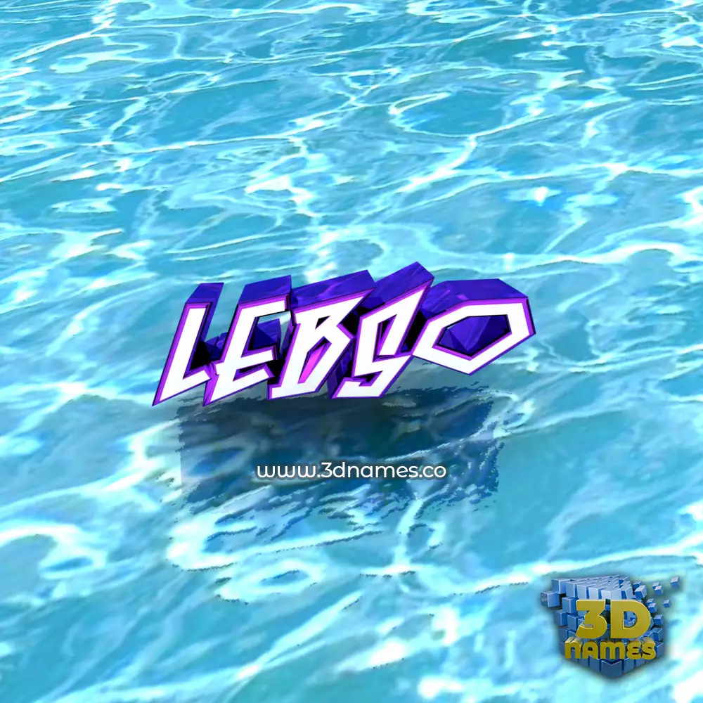 lebso in Water style - 3D name wallpaper