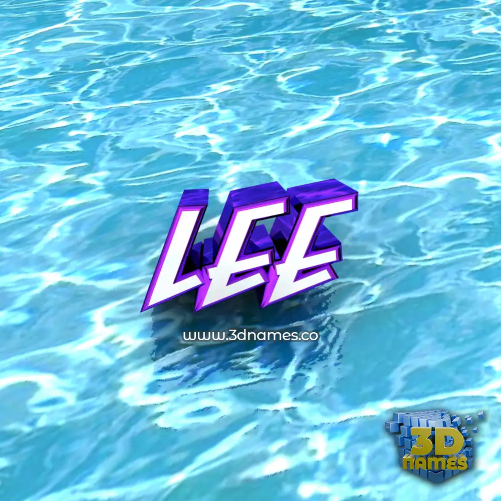 lee in Water style - 3D name wallpaper