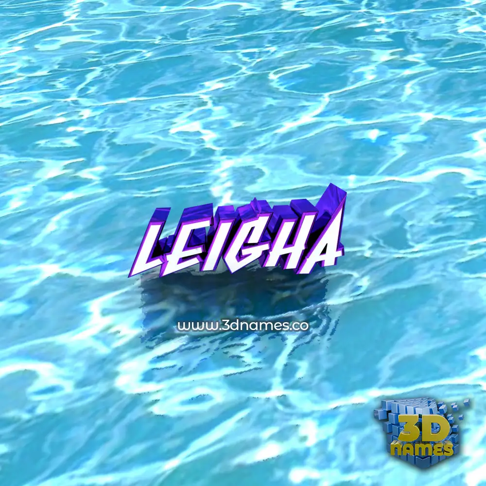 leigha in Water style - 3D name wallpaper