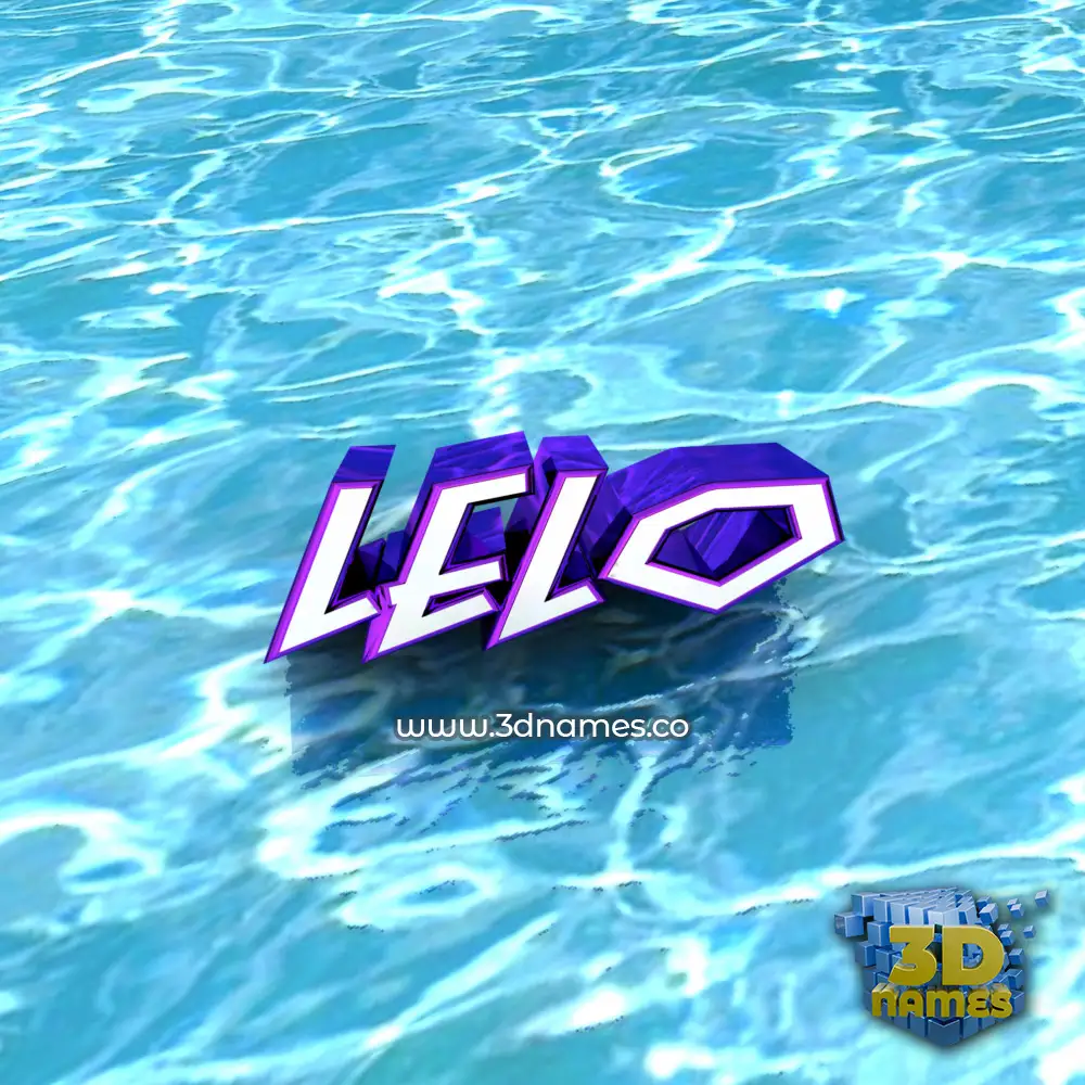 lelo in Water style - 3D name wallpaper