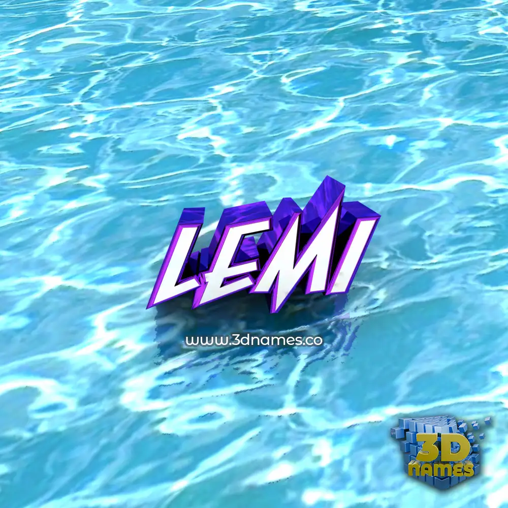 lemi in Water style - 3D name wallpaper