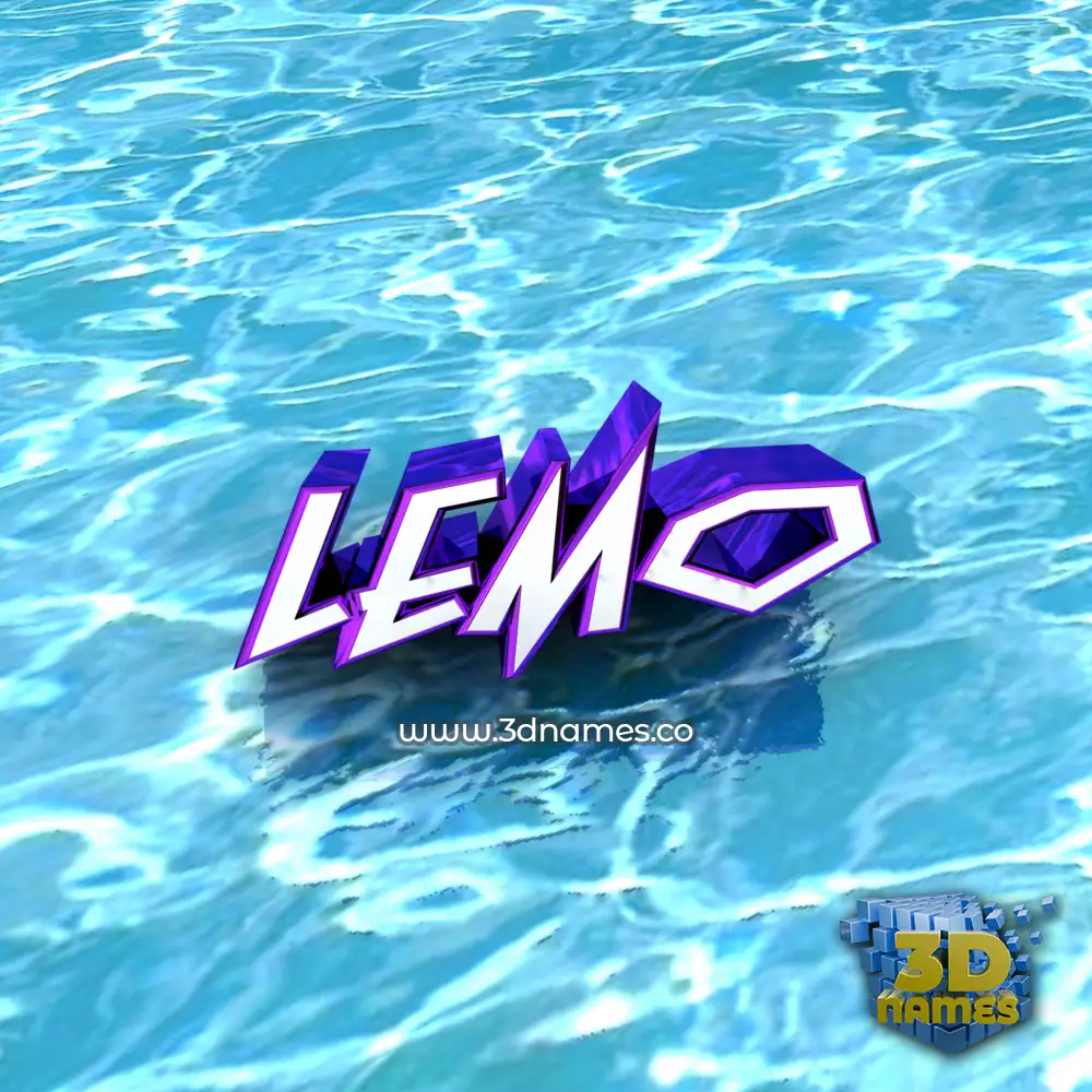 lemo in Water style - 3D name wallpaper