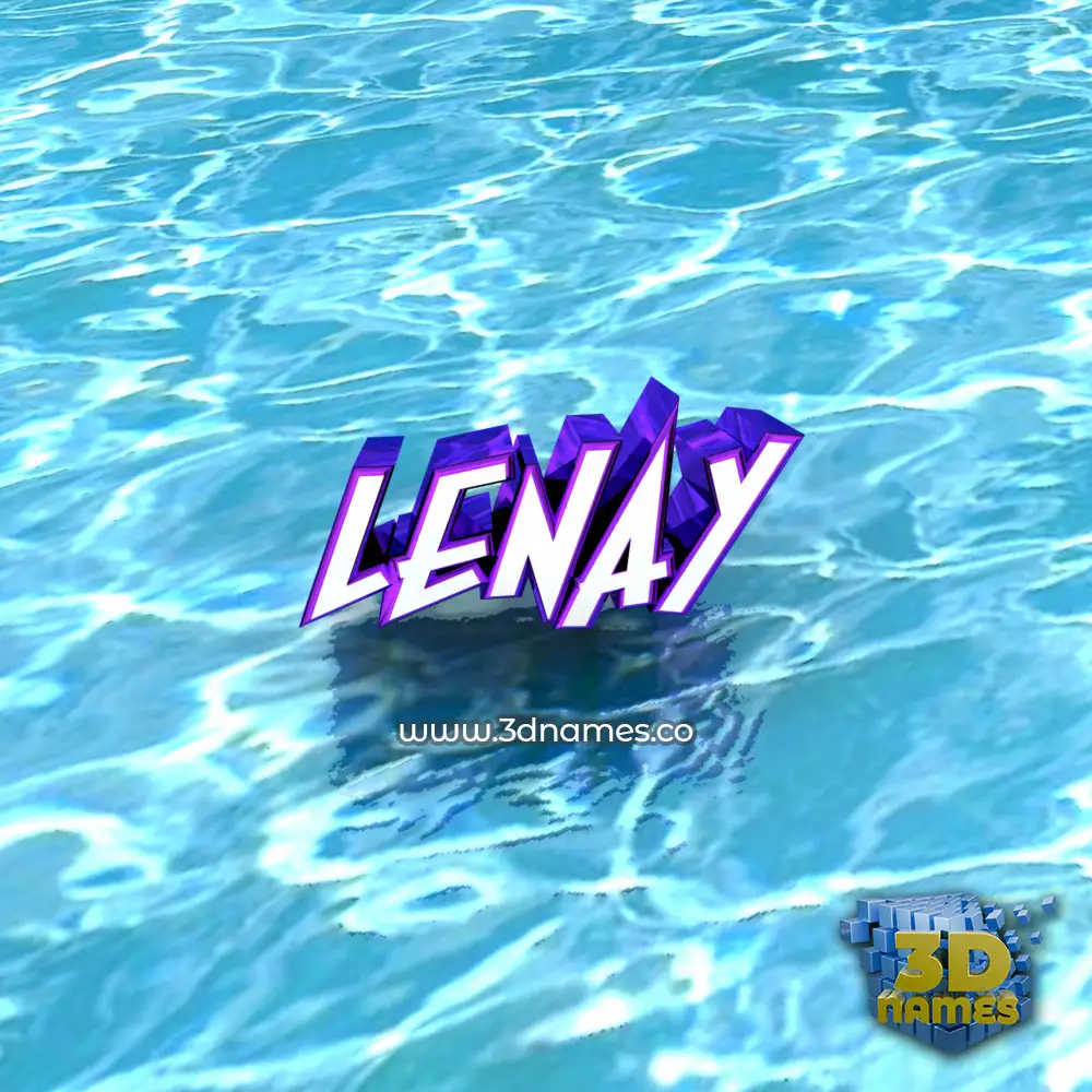 lenay in Water style - 3D name wallpaper