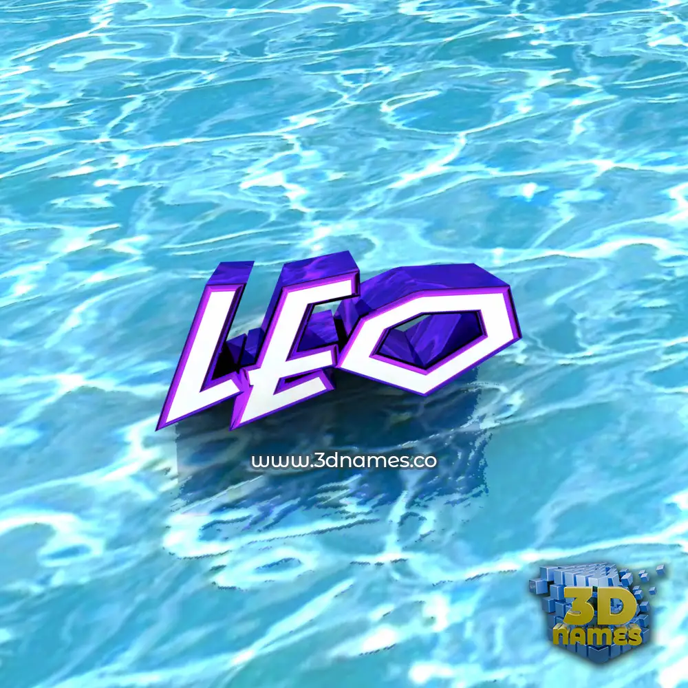 leo in Water style - 3D name wallpaper