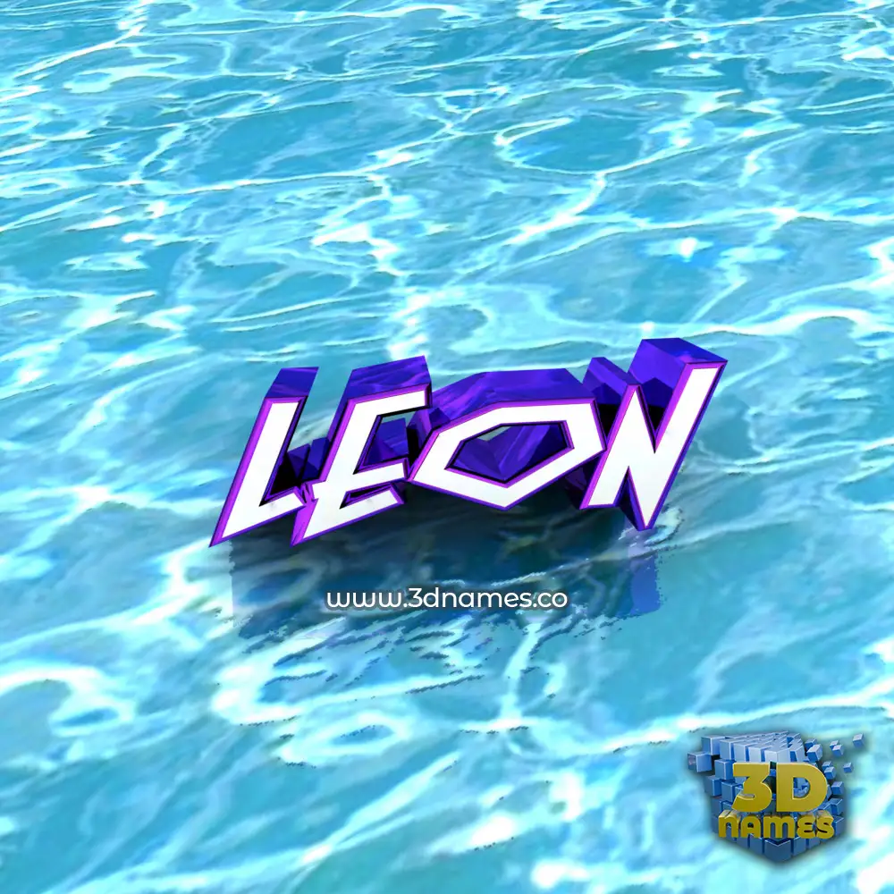 leon in Water style - 3D name wallpaper
