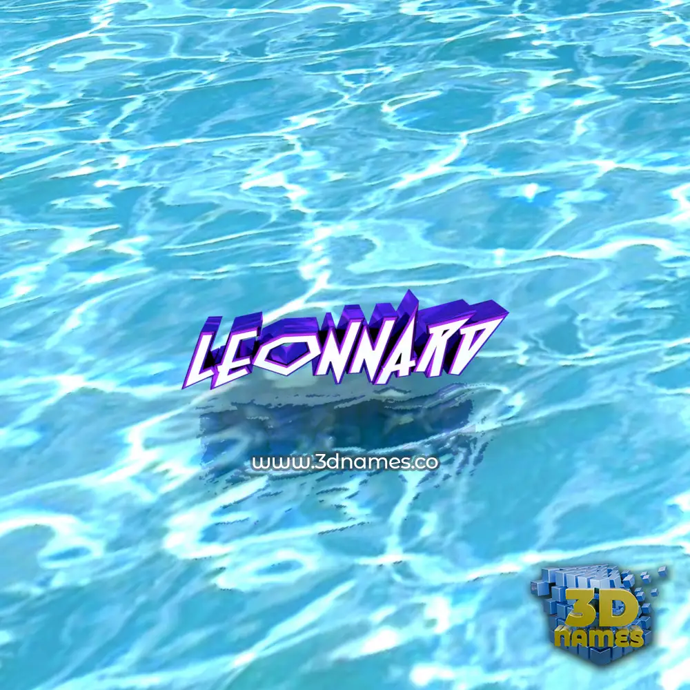 leonnard in Water style - 3D name wallpaper