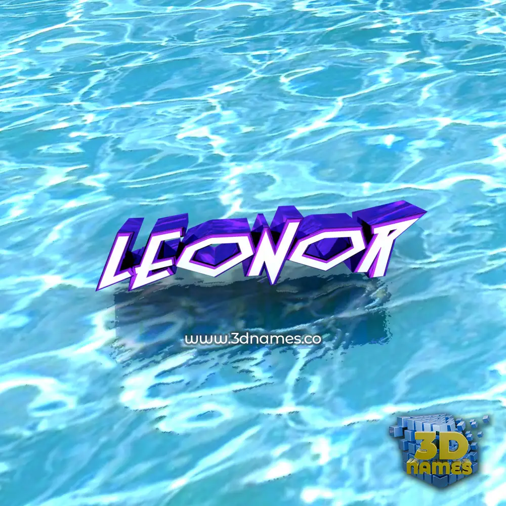 leonor in Water style - 3D name wallpaper