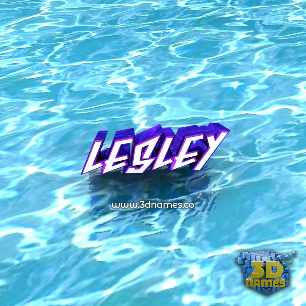 lesley in Water style - 3D name wallpaper