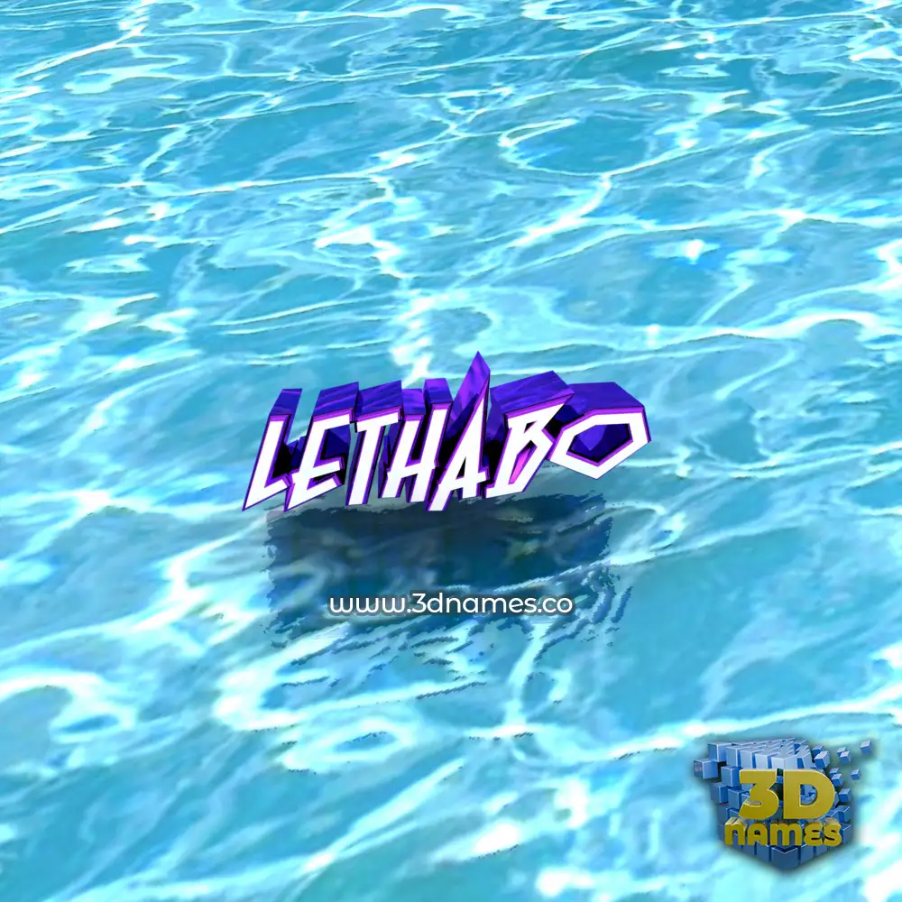 lethabo in Water style - 3D name wallpaper