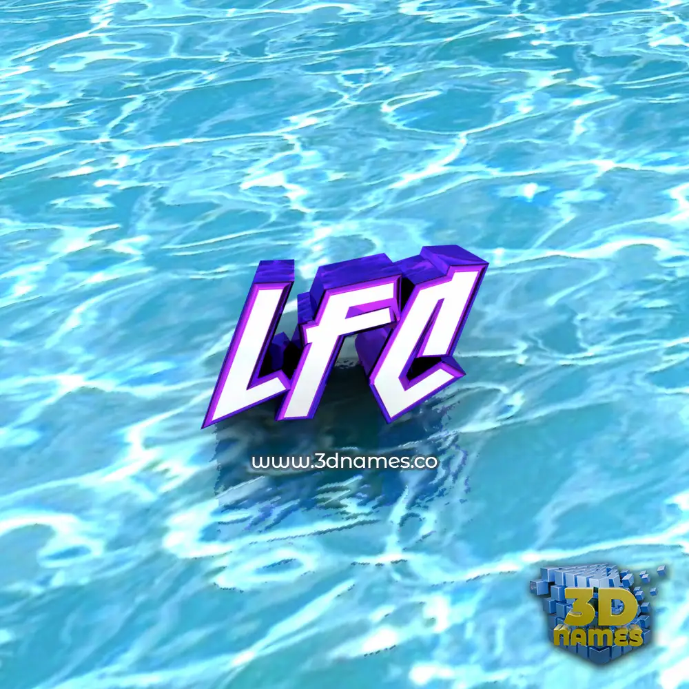 lfc in Water style - 3D name wallpaper
