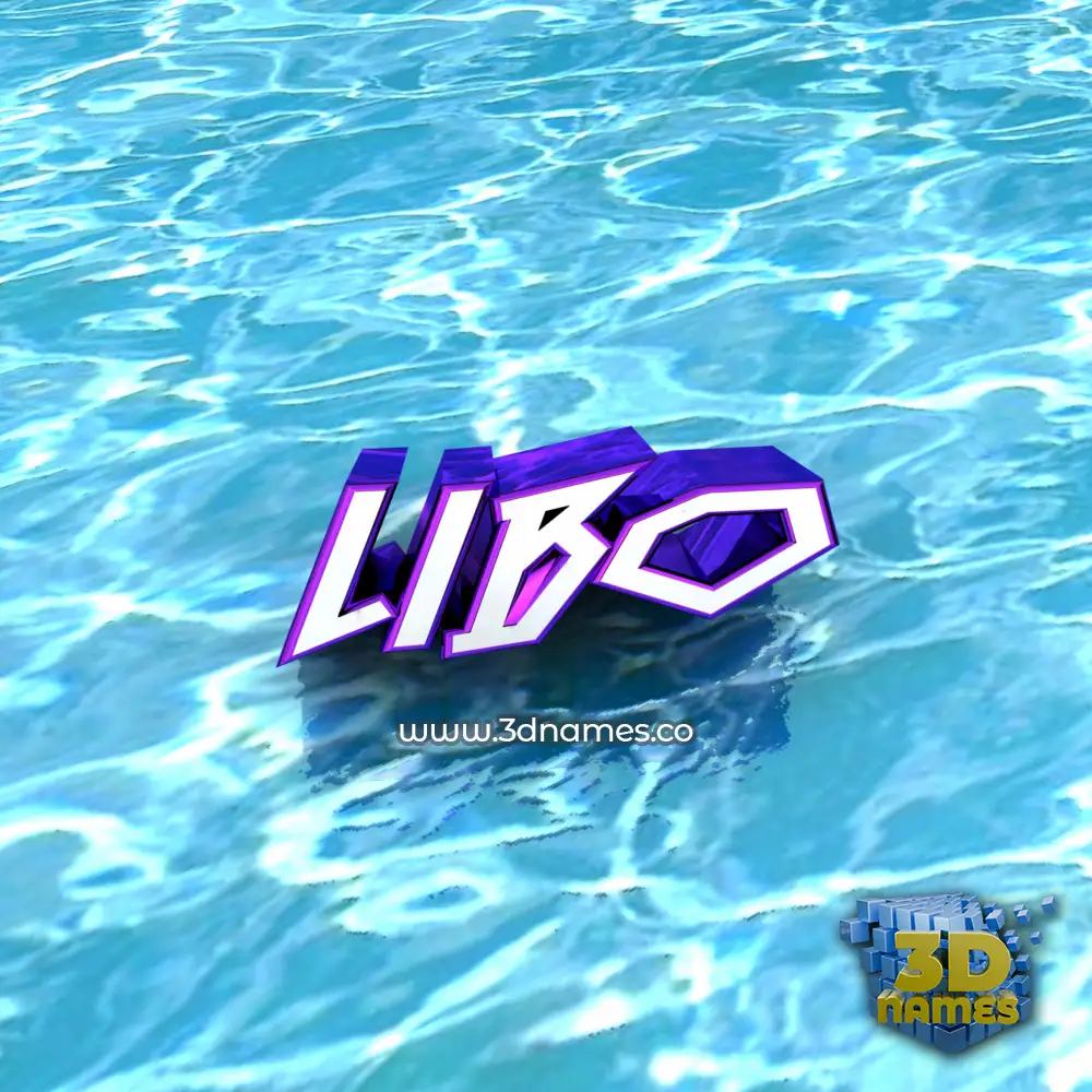 libo in Water style - 3D name wallpaper