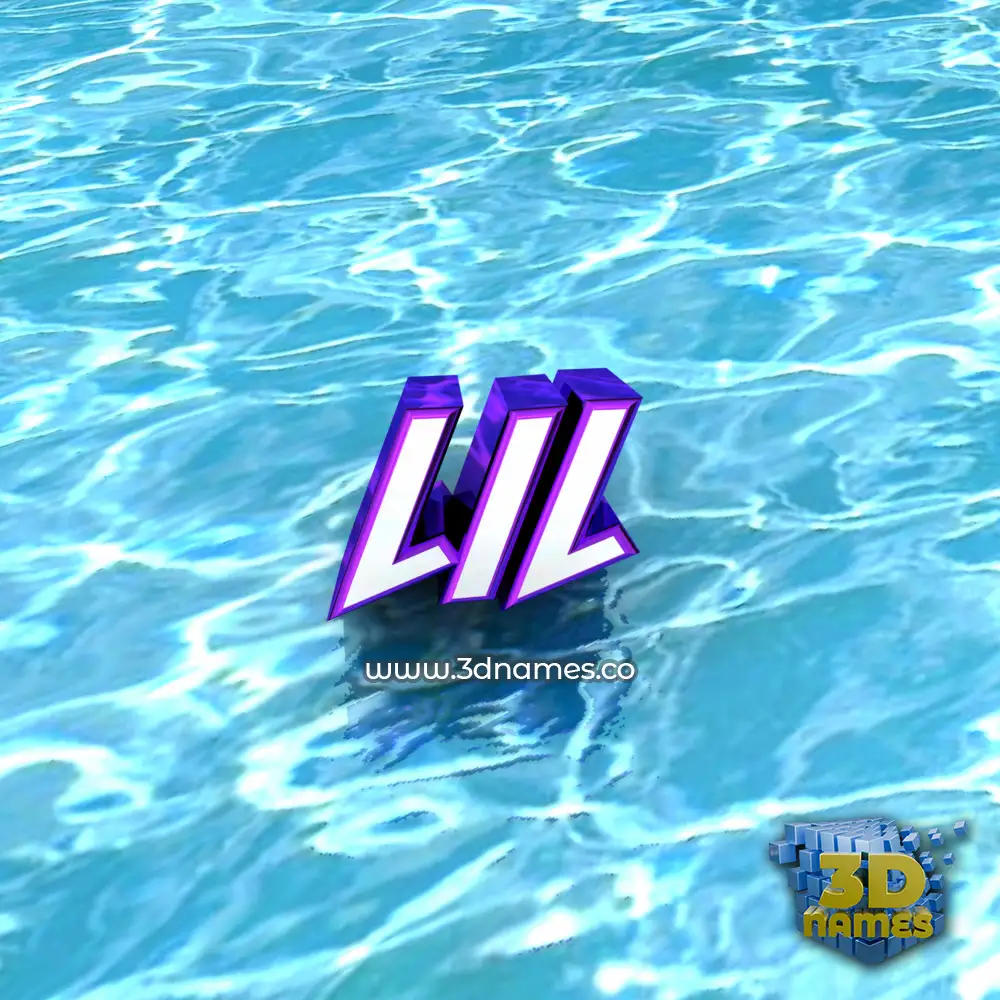 lil in Water style - 3D name wallpaper