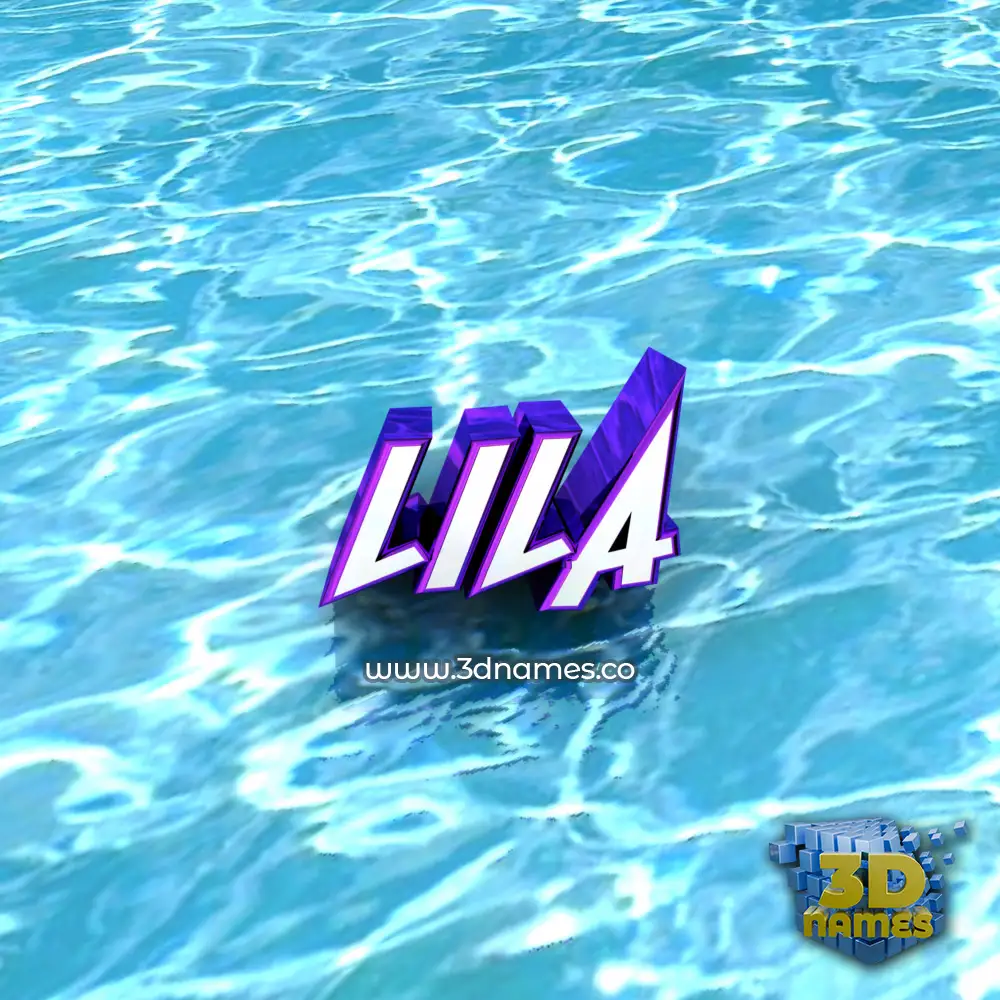 lila in Water style - 3D name wallpaper