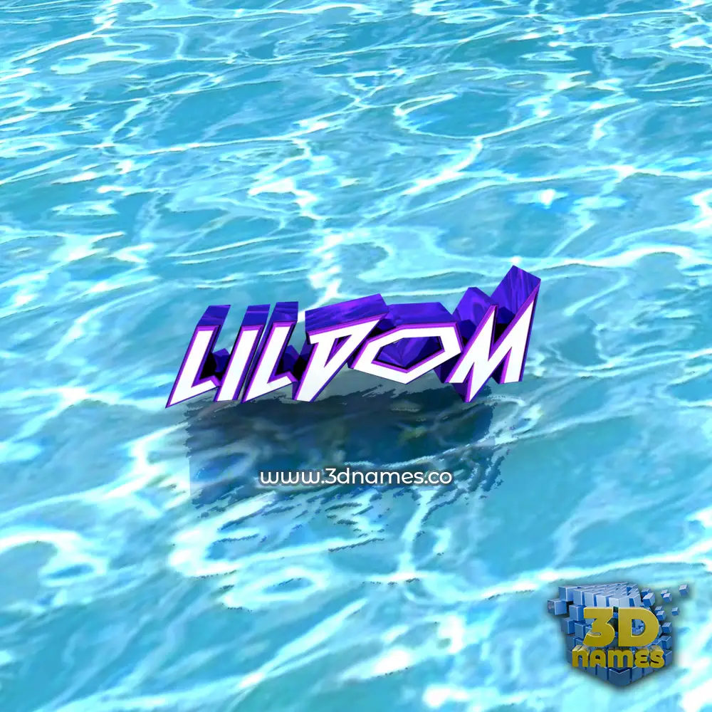 lildom in Water style - 3D name wallpaper