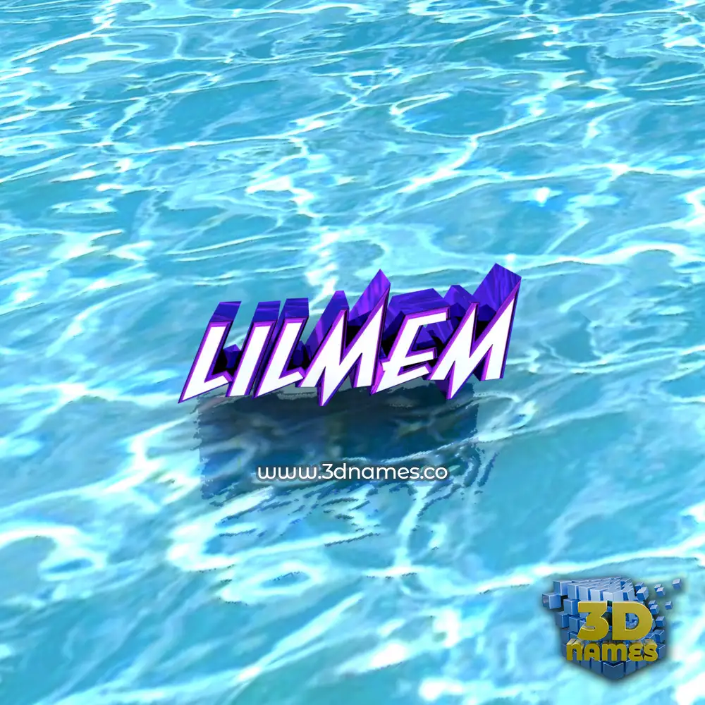 lilmem in Water style - 3D name wallpaper