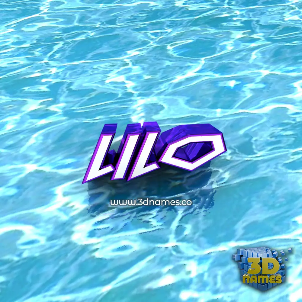 lilo in Water style - 3D name wallpaper