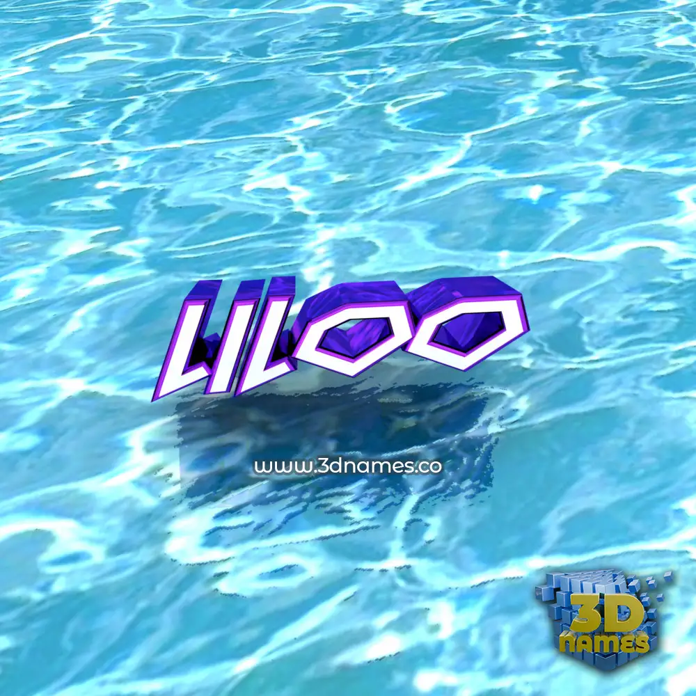 liloo in Water style - 3D name wallpaper