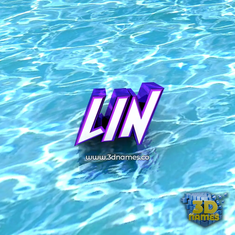 lin in Water style - 3D name wallpaper