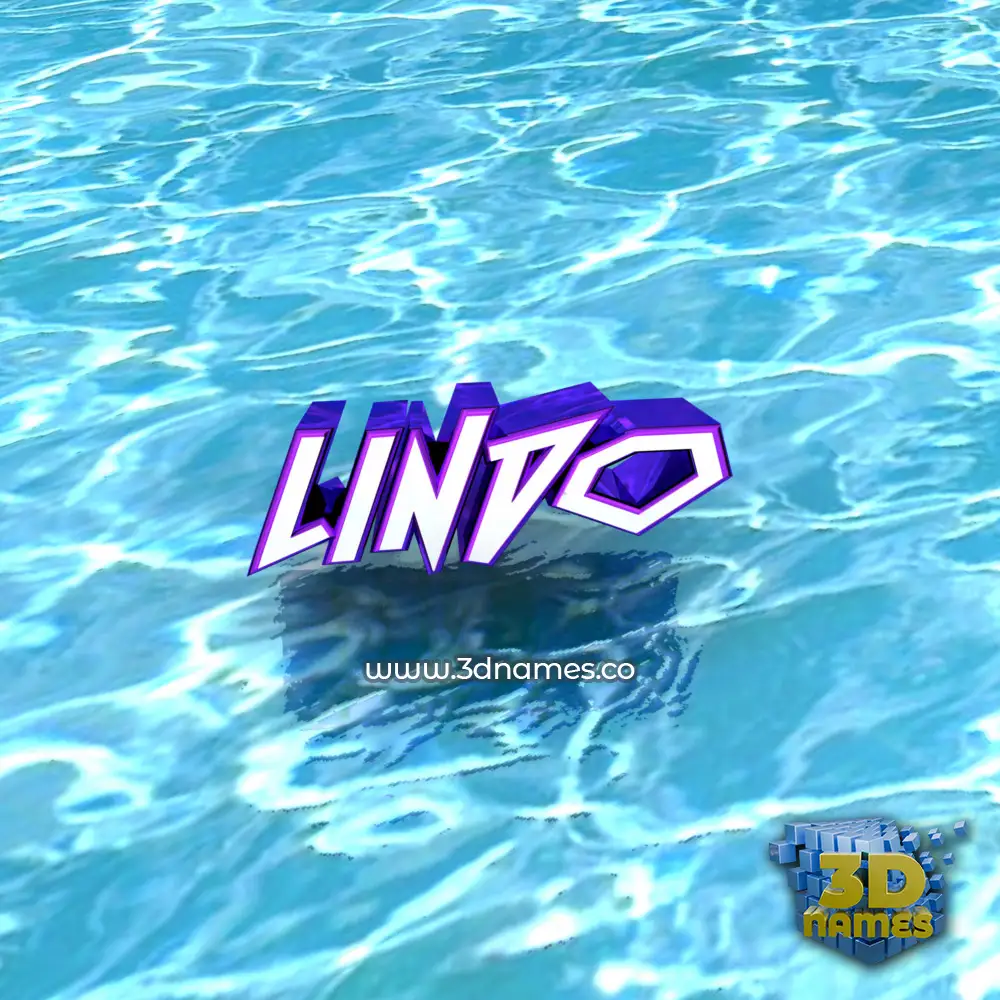 lindo in Water style - 3D name wallpaper