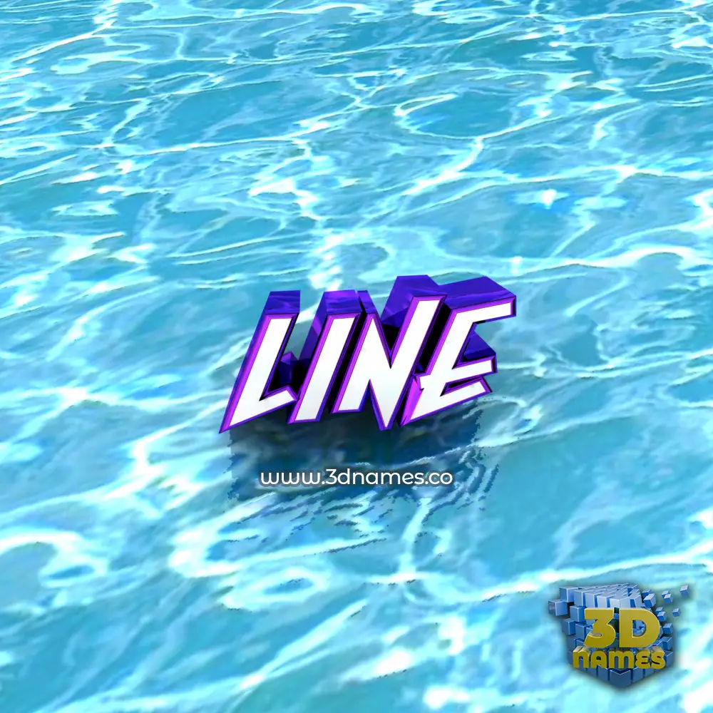 line in Water style - 3D name wallpaper