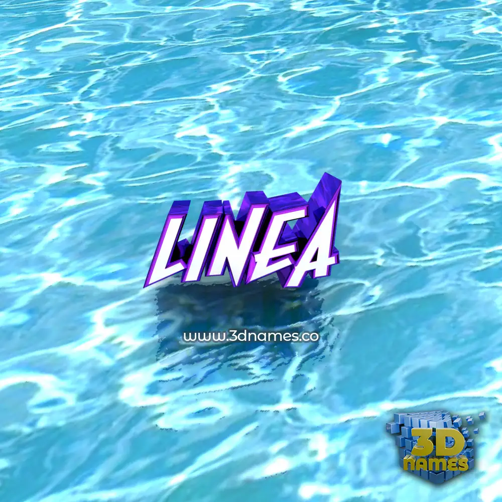 linea in Water style - 3D name wallpaper