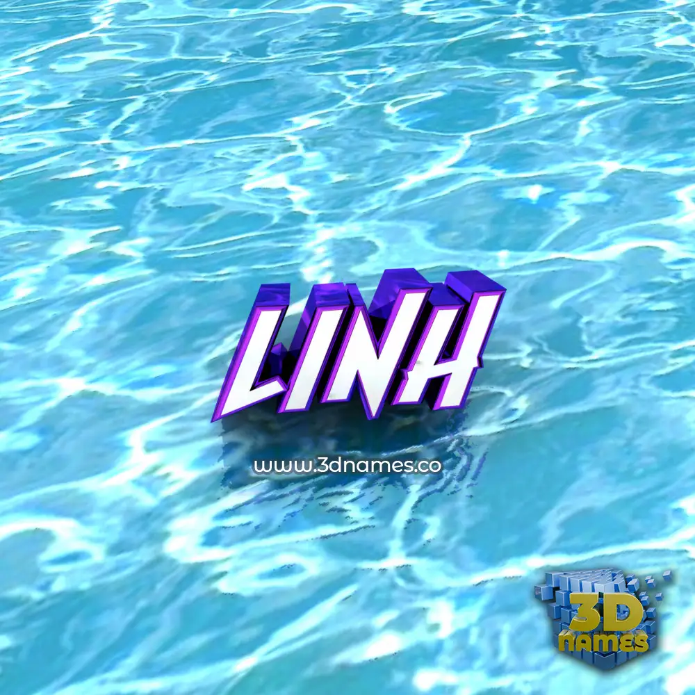 linh in Water style - 3D name wallpaper