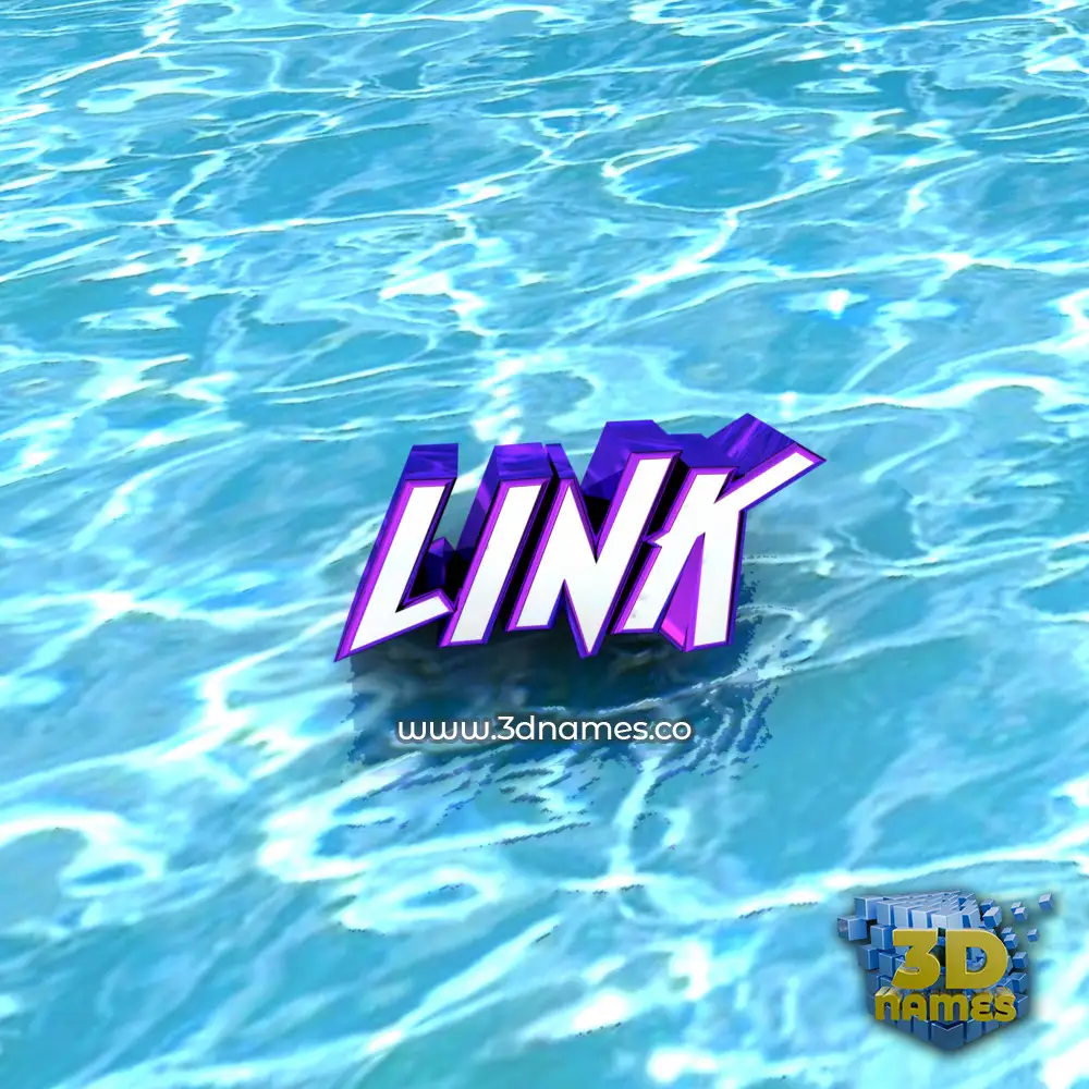 link in Water style - 3D name wallpaper