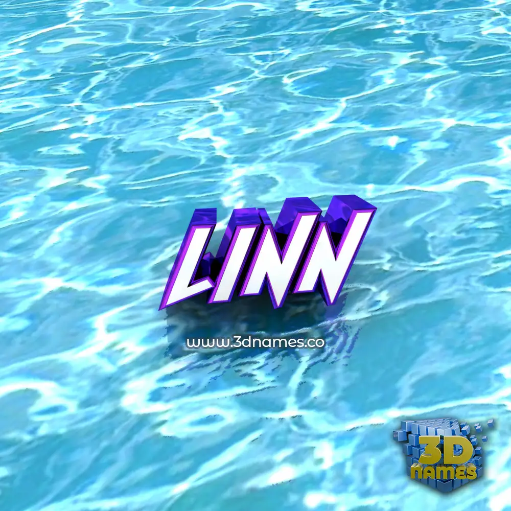 linn in Water style - 3D name wallpaper